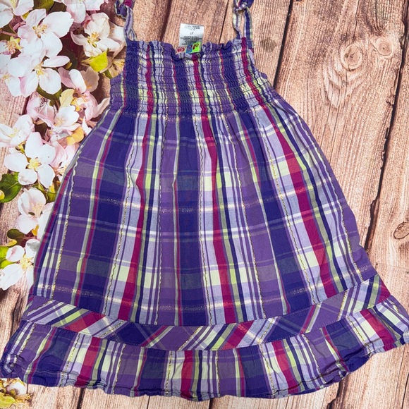 Vibrant Plaid Al & Ray Kids Casual Dress - Picture 3 of 3